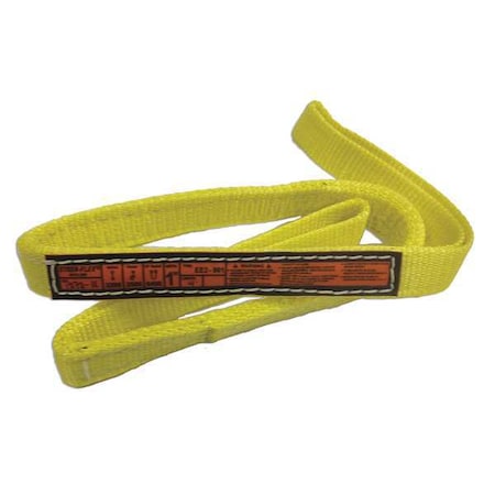 Synthetic Web Sling, Type 3, 20 ft L, 1 in W, Nylon, Yellow MPN:EEF-4-901-20