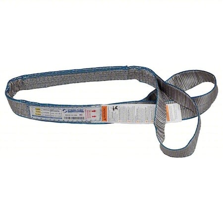 Web Sling, Flat Eye, 3 ft L, 11000 lb Cap. MPN:EEF-4-902PGE-03