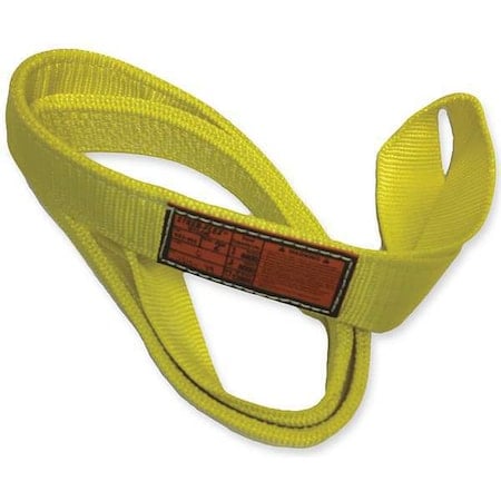 Synthetic Web Sling, Type 4, 18 ft L, 2 in W, Nylon, Yellow MPN:EET-3-902-18