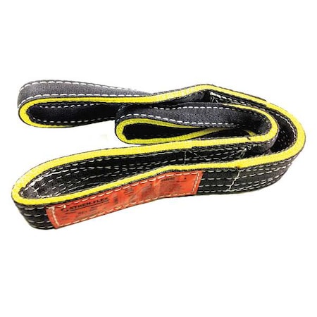 Synthetic Web Sling, Type 6, 20 ft L, 6 in W, Nylon, Black MPN:RE2-906-20