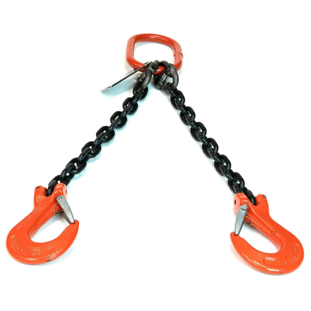 Chain Sling: 20' Long, 26,000 lb Vertical, 21,200 lb Choker, 15,000 lb Basket, Steel MPN:CM1620G10DOS