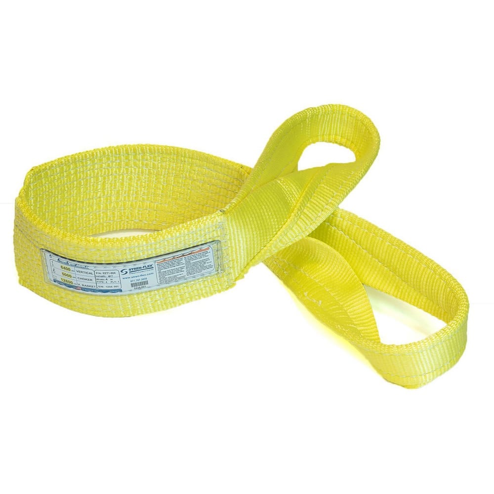 Eye & Eye Sling: 3 in Wide, 3 ft Long, 4,800 lb Vertical, 3,800 lb Choker, 9,600 lb Basket, Nylon MPN:EET-1-903-03 Eye & Eye Sling: 3 in Wide, 3 ft Long, 4,800 lb Vertical, 3,800 lb Choker, 9,600 lb Basket, Nylon MPN:EET-1-903-03