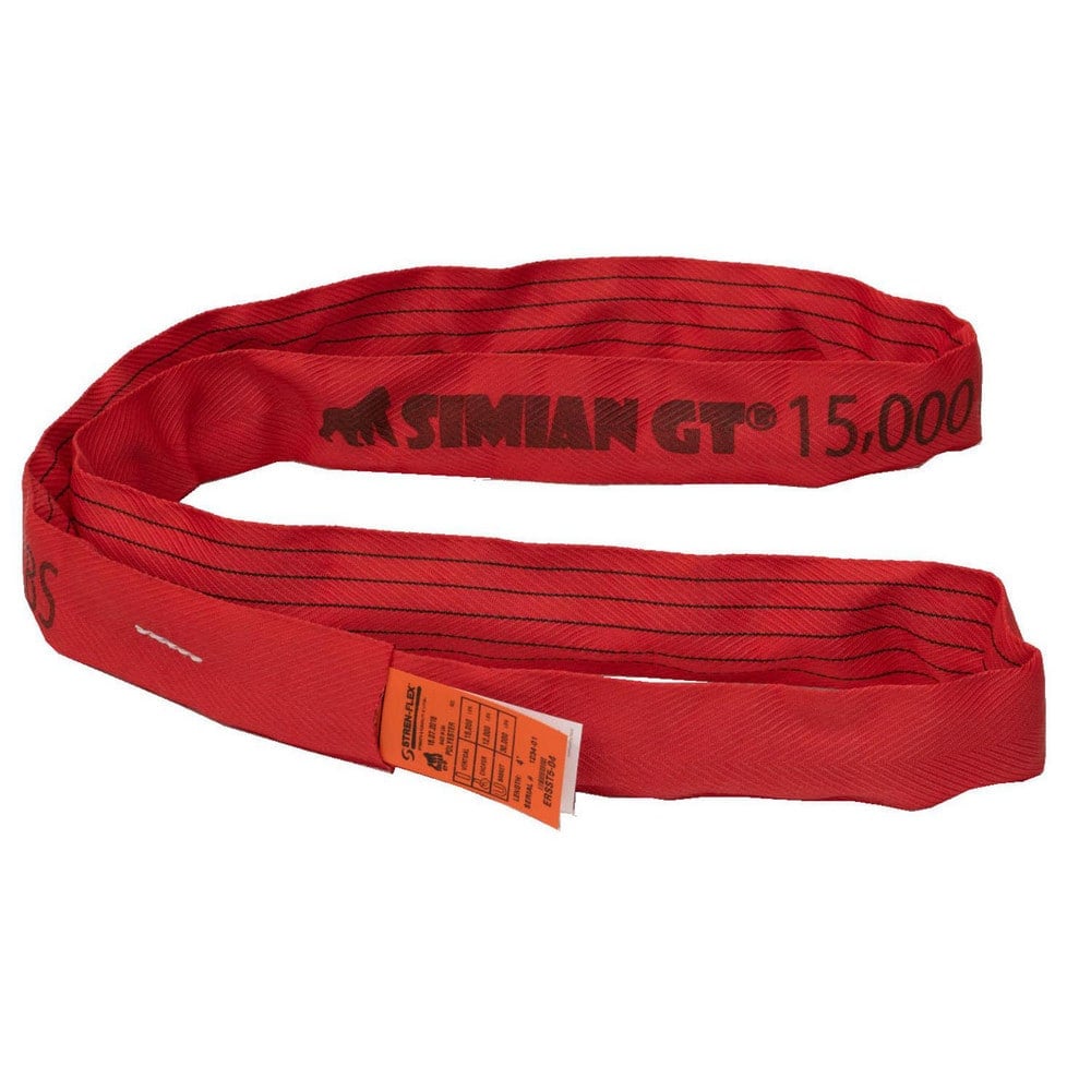 Endless Round Sling: 16' Long, 15000 lb Vertical Capacity, 12000 lb Choker Capacity MPN:ERSST5-16