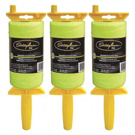 Fl Yellow Braided TWINE-1000'-Pro-Reel MPN:25765