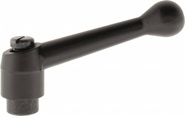 Adjustable Clamping Handle: Adjustable, 5/16-18 Thread, Zinc Alloy Handle, 17/32