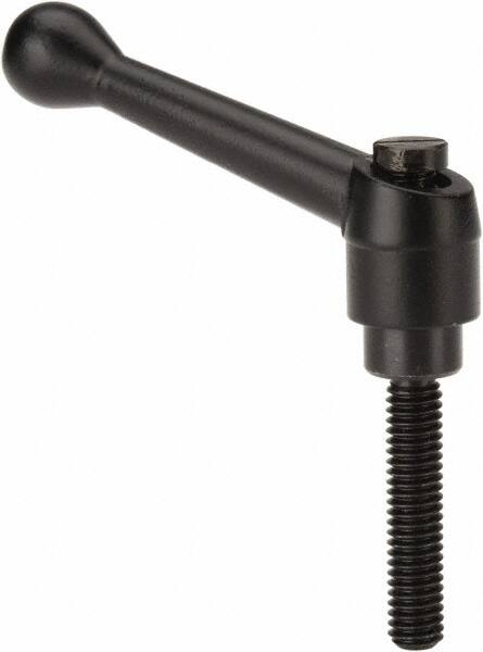 Adjustable Clamping Handle: Adjustable, 5/16-18 Thread, Zinc Alloy Handle, 17/32