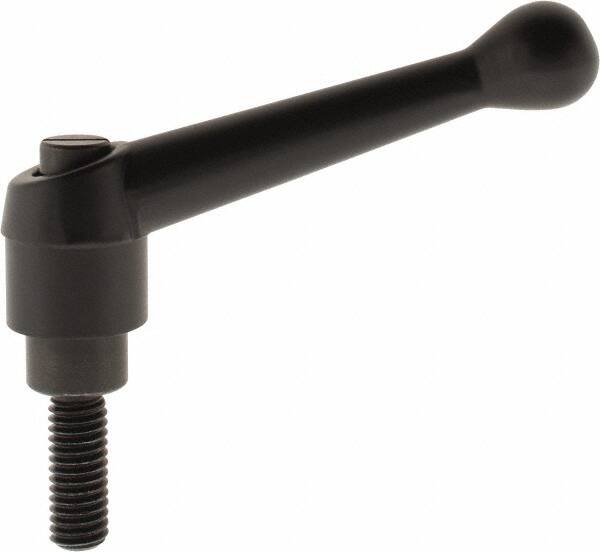Adjustable Clamping Handle: Adjustable, 3/8-16 Thread, Zinc Alloy Handle, 5/8
