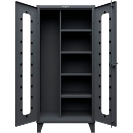 Strong Hold® Clearview Janitorial Cabinet with 4 Shelves 36
