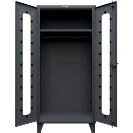 Strong Hold® Clearview Uniform Cabinet with Hanger Rod 36