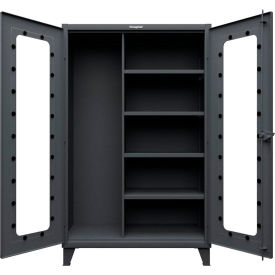 Strong Hold® Clearview Janitorial Cabinet with 4 Shelves 48