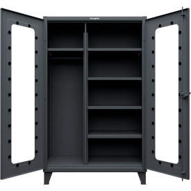 Strong Hold® Clearview Uniform Cabinet with 5 Shelves 48
