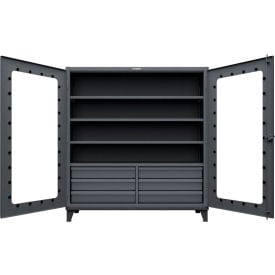 Strong Hold® Clearview Cabinet with 6 Half-Width Drawers 72
