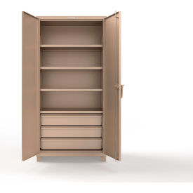 Strong Hold® Extreme Duty Cabinet with 3 Drawers 4 Shelves 36