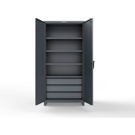 Strong Hold® Extreme Duty Cabinet with 3 Drawers 4 Shelves 36