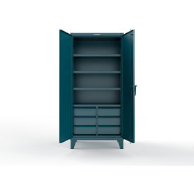 Strong Hold® Extreme Duty Cabinet w/6 Half-Width Drawers 4 Shelves 36