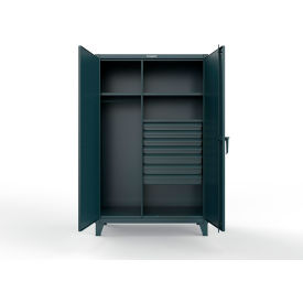 Strong Hold® Extreme Duty Uniform Cabinet w/ Pegboard 3 Shelves 48