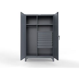 Strong Hold® Extreme Duty Uniform Cabinet w/ Pegboard 3 Shelves 48