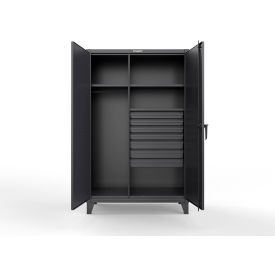 Strong Hold® Extreme Duty Uniform Cabinet w/ Pegboard 3 Shelves 48