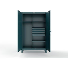 Strong Hold® Extreme Duty Uniform Cabinet w/ Pegboard 4 Shelves 48