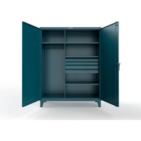 Strong Hold® Extra Heavy Duty Uniform Cabinet w/4 Drawer 3 Shelves 60