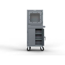 Strong Hold® Extreme Duty Mobile Computer Cabinet w/ 2 Shelves 26