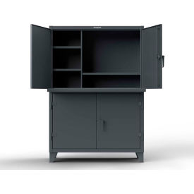 Strong Hold® Multi-Compartment Computer Cabinet w/ 4 Shelves 60