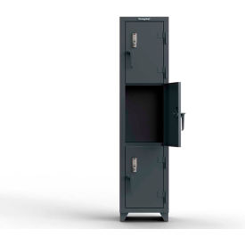 Strong Hold® 3-Tier 3 Door Digital Locker w/Keyless Entry Lock 18