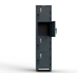Strong Hold® 4-Tier 4 Door Digital Locker w/Keyless Entry Lock 18