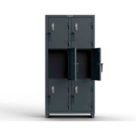 Strong Hold® 3-Tier 6 Door Digital Locker w/Keyless Entry Lock 36