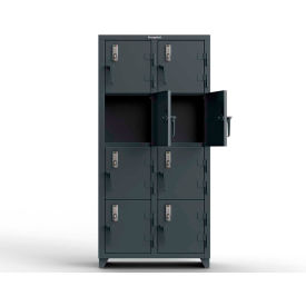 Strong Hold® 4-Tier 8 Door Digital Locker w/Keyless Entry Lock 36