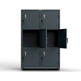 Strong Hold® 3-Tier 6 Door Digital Locker w/Keyless Entry Lock 48