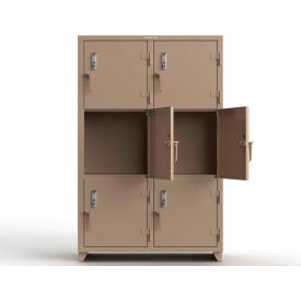 Strong Hold® 3-Tier 6 Door Extra Heavy Duty Digital Locker 48