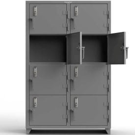 Strong Hold® 3-Tier 8 Door Digital Locker w/Keyless Entry Lock 48