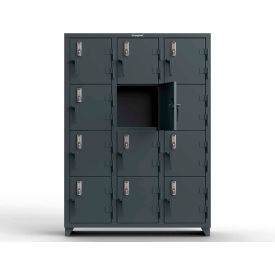 Strong Hold® 4-Tier 12 Door Digital Locker w/Keyless Entry Lock 54