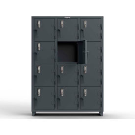 Strong Hold® 4-Tier 12 Door Extra Heavy Duty Digital Locker 54