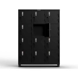 Strong Hold® 4-Tier 12 Door Extra Heavy Duty Digital Locker 54