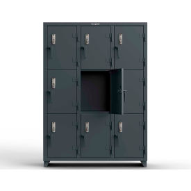 Strong Hold® 3-Tier 9 Door Digital Locker w/Keyless Entry Lock 54