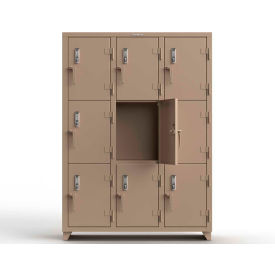 Strong Hold® 3-Tier 9 Door Extra Heavy Duty Digital Locker 54