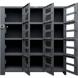 Strong Hold® 4-Tier 12 Clear View Door Smart Access Locker 72
