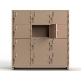 Strong Hold® 4-Tier 12 Door Extra Heavy Duty Digital Locker 72