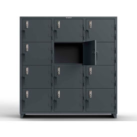 Strong Hold® 4-Tier 12 Door Extra Heavy Duty Digital Locker 72