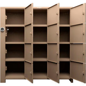 Strong Hold® 4-Tier 12 Solid Door Smart Access Locker 72