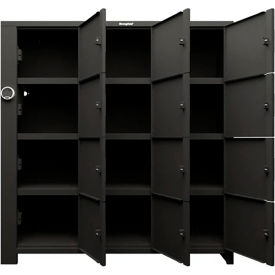 Strong Hold® 4-Tier 12 Solid Door Smart Access Locker 72