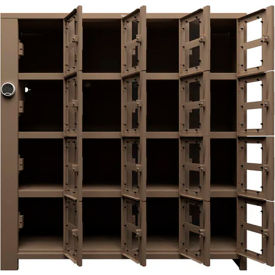 Strong Hold® 4-Tier 16 Clear View Door Smart Access Locker 72