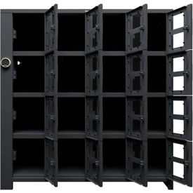 Strong Hold® 4-Tier 16 Clear View Door Smart Access Locker 72