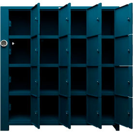 Strong Hold® 4-Tier 16 Solid Door Smart Access Locker 72