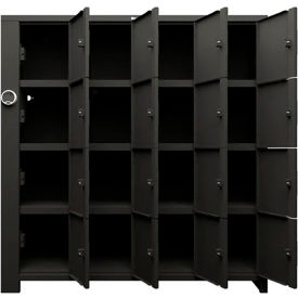 Strong Hold® 4-Tier 16 Solid Door Smart Access Locker 72