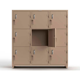 Strong Hold® 3-Tier 9 Door Extra Heavy Duty Digital Locker 72