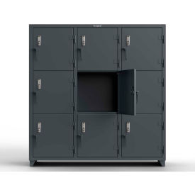 Strong Hold® 3-Tier 9 Door Extra Heavy Duty Digital Locker 72