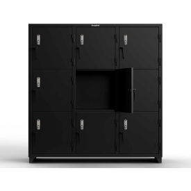 Strong Hold® 3-Tier 9 Door Extra Heavy Duty Digital Locker 72